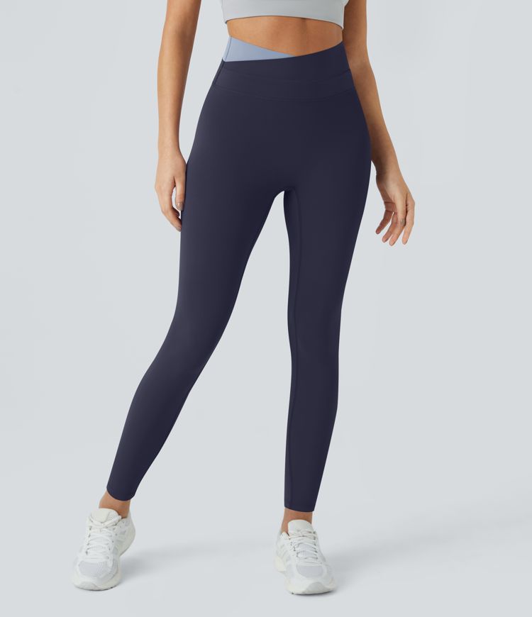 Softlyzero™ Crossover Color Block Leggings-UPF50+