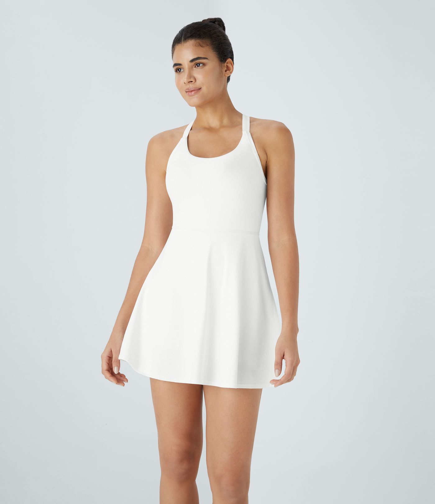 Backless Twisted Active Dress A-C Cups