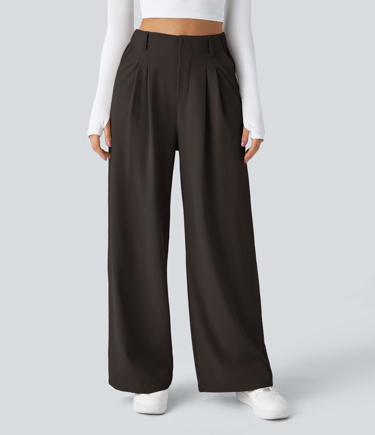 Halara Flex™ High Waisted Pocket Wide Leg Waffle Work Pants
