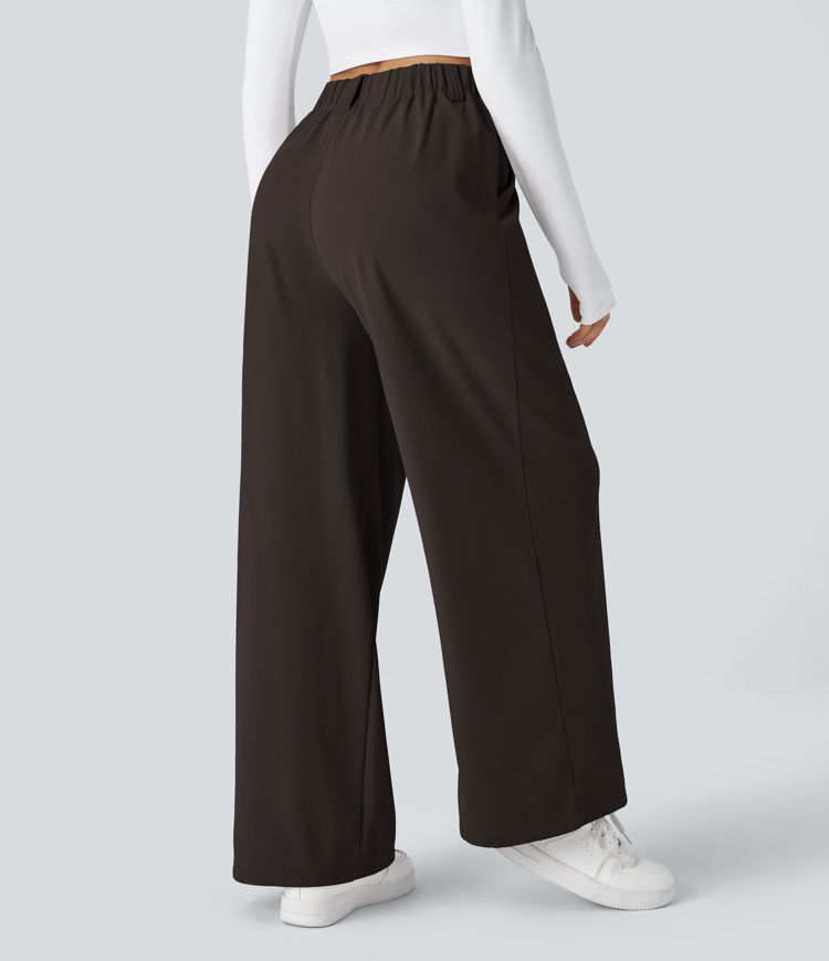 Halara Flex™ High Waisted Pocket Wide Leg Waffle Work Pants