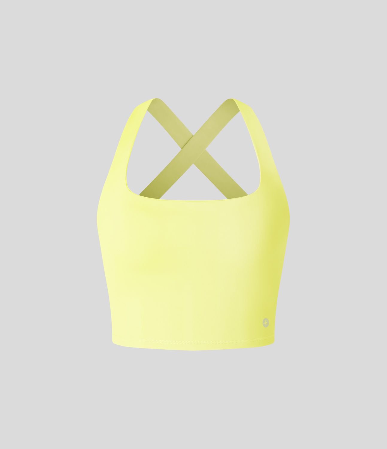 Débardeur yoga court SoftlyZero™ Airy décolleté carré dos nu bretelles croisées toucher frais A-C - UPF50+