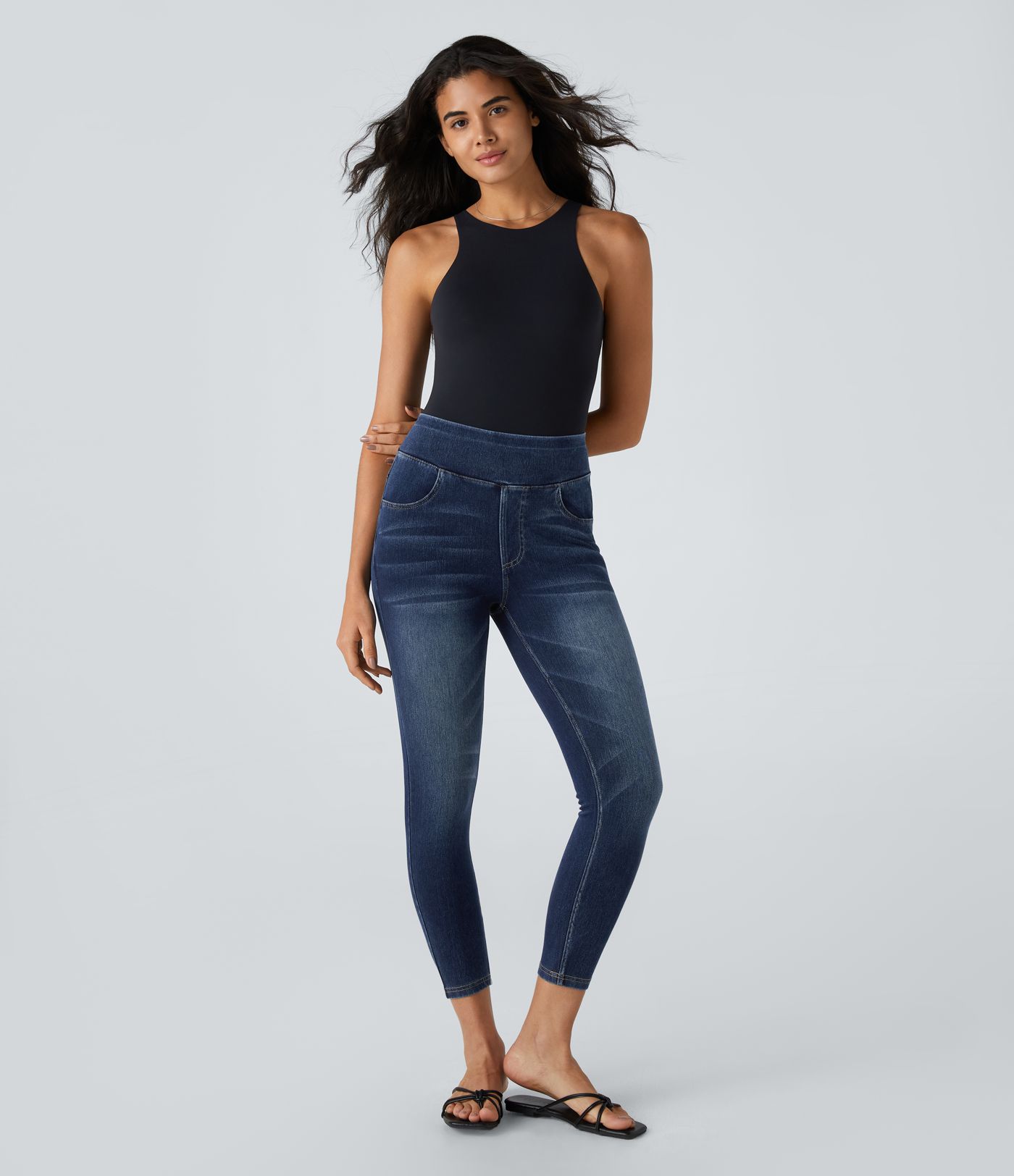 Halara Flex™ High Waisted Pockets Denim Casual Leggings