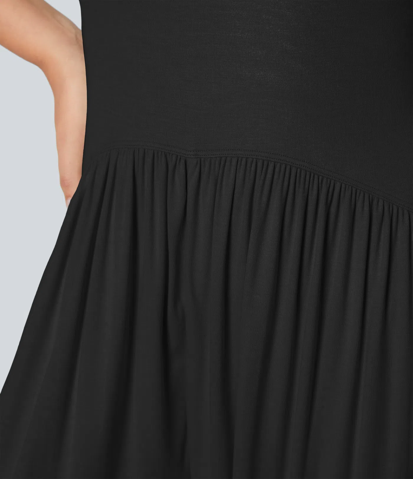 Ribbed Tube Backless Side Pocket Casual Jumpsuit