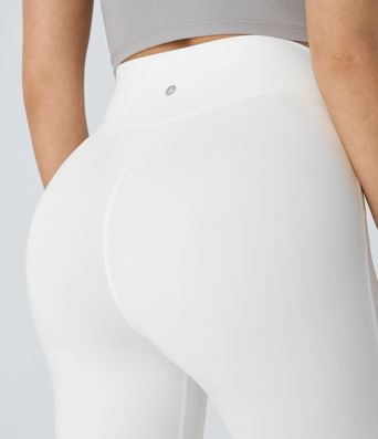 SoftlyZero™ Leggings de yoga 7/8 de alto alto con malla de contraste y cordones - UPF50+