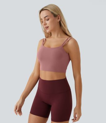 Double Straps Cropped Yoga Tank Top