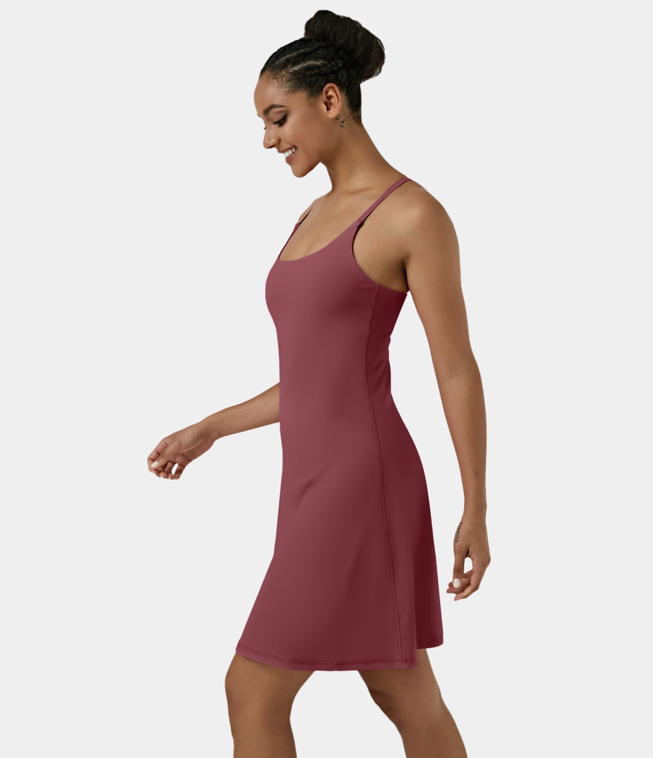 SoftlyZero™ Airy Cut Out 2-in-1 Pocket Cool Touch Longer Active Dress-UPF50+
