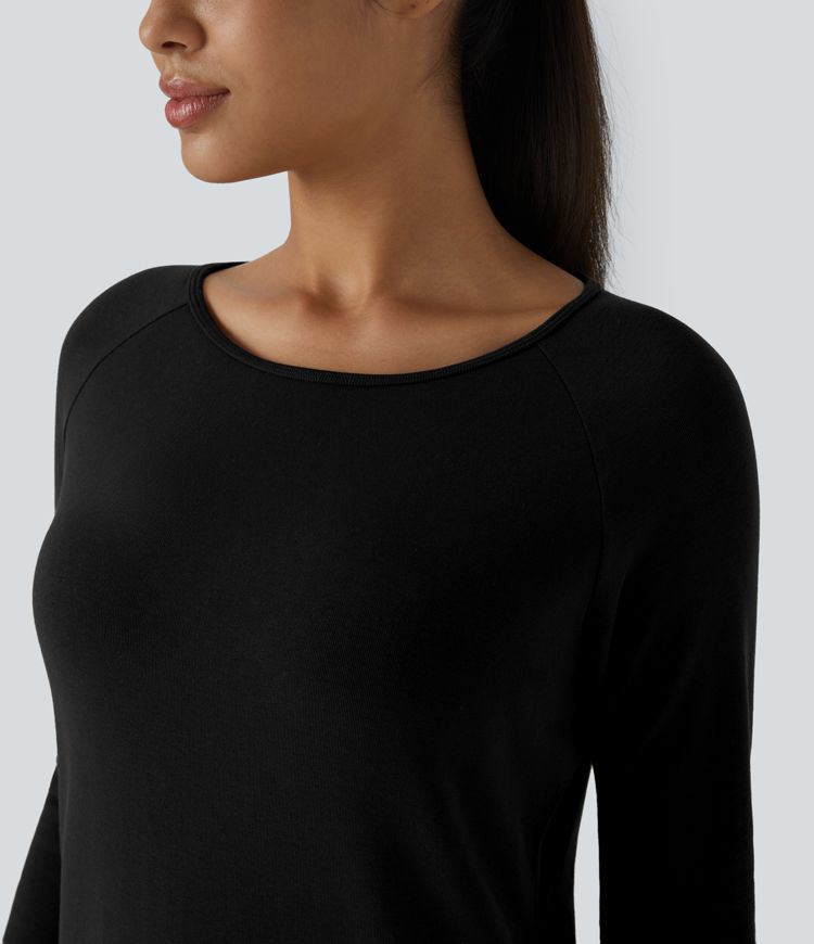 Thermo-Mini-Freizeitkleid mit Daumenloch und langen Raglanärmeln