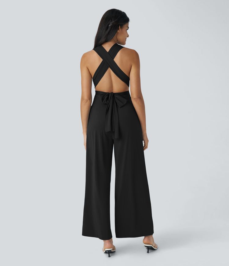 Breezeful™ Tie Pocket Quick Dry Jumpsuit