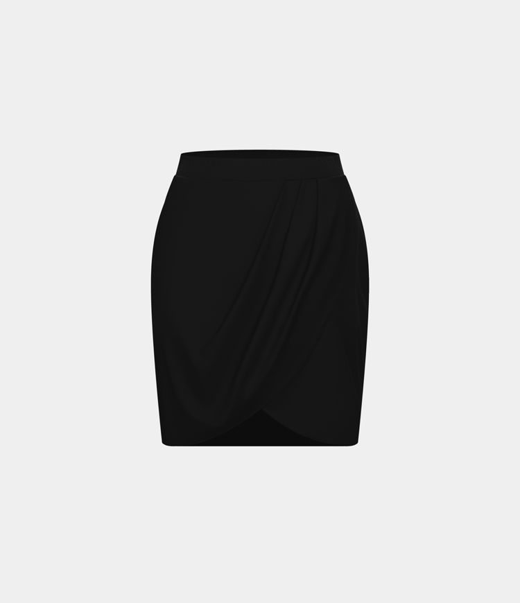 Women’s High Waisted Stacked Crossover Hem 2in1 Side Pocket Mini Golf