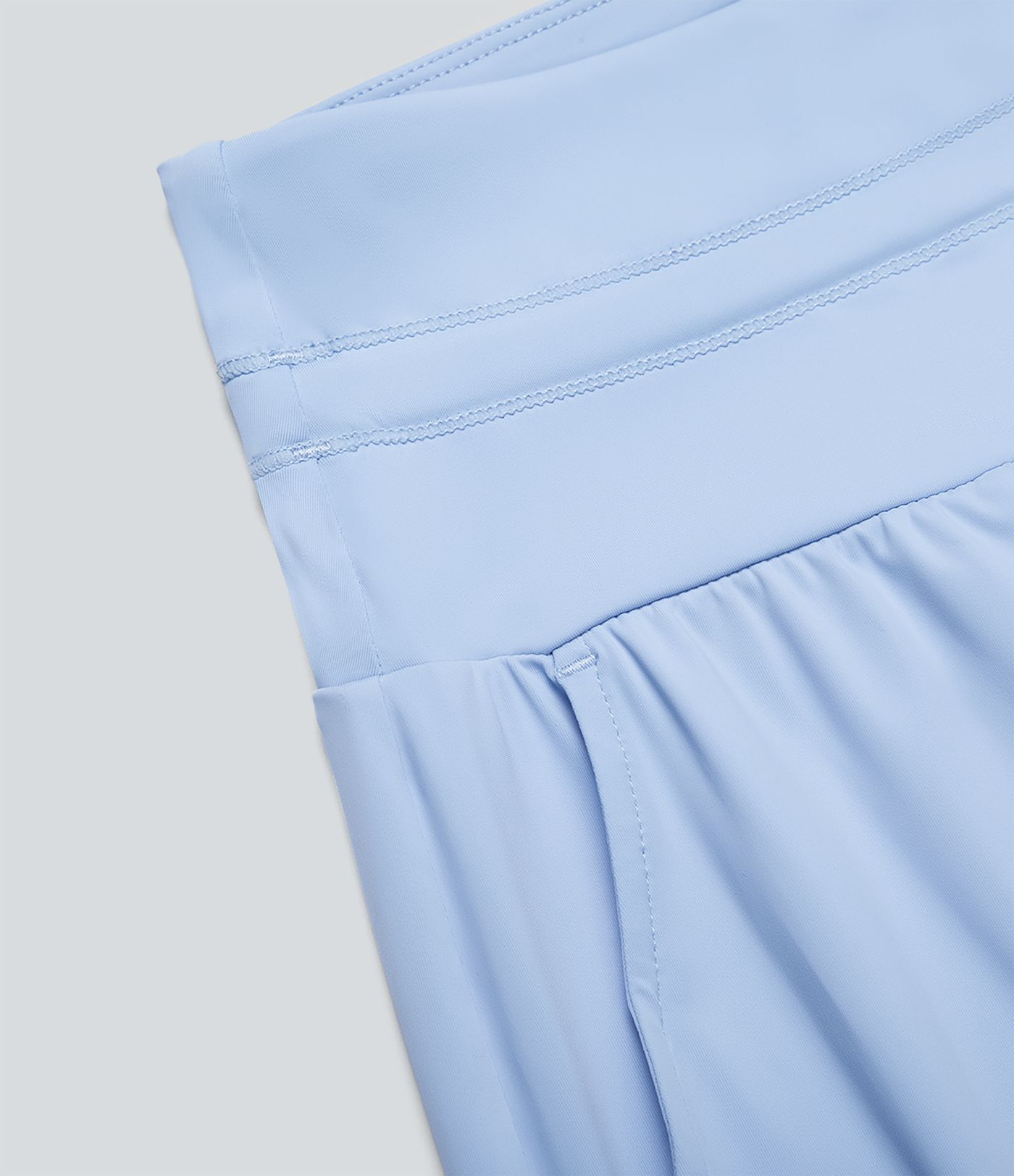 Pantalones casuales de pierna ancha con cintura alta, bolsillos con cordón y toque fresco - UPF50+