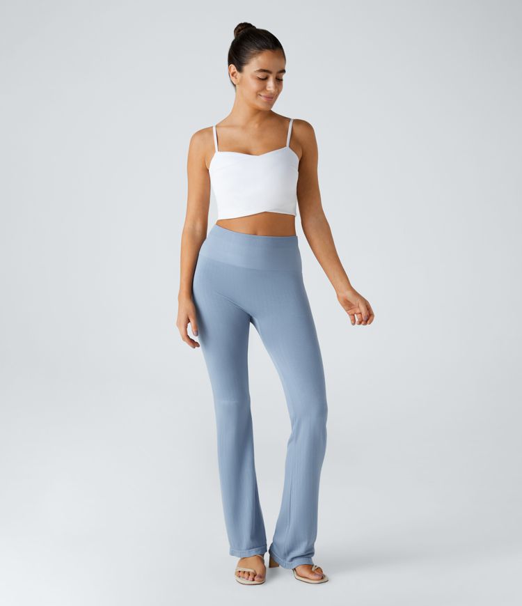 Seamless Flow High Waist Resort Slit Flare Pants