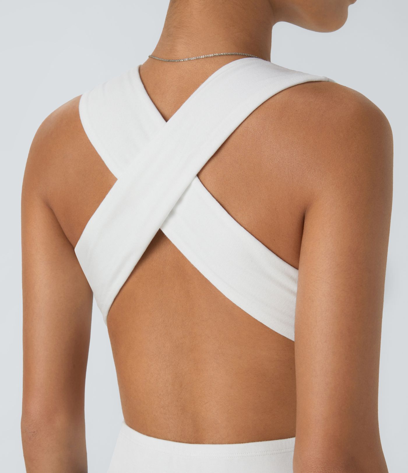 V Neck Backless Crisscross Casual Bodysuit