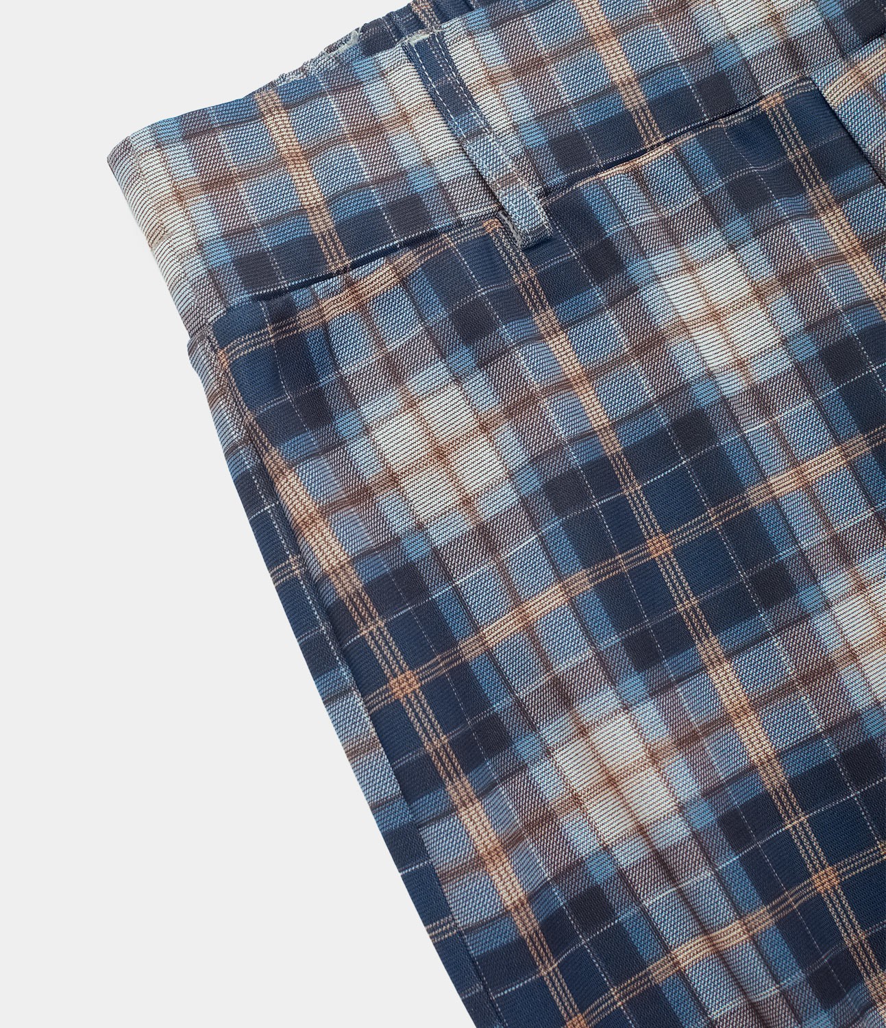 Pantalones casuales anchos de tiro alto a cuadros