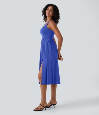 Padded Midi Casual Dress A-C Cups