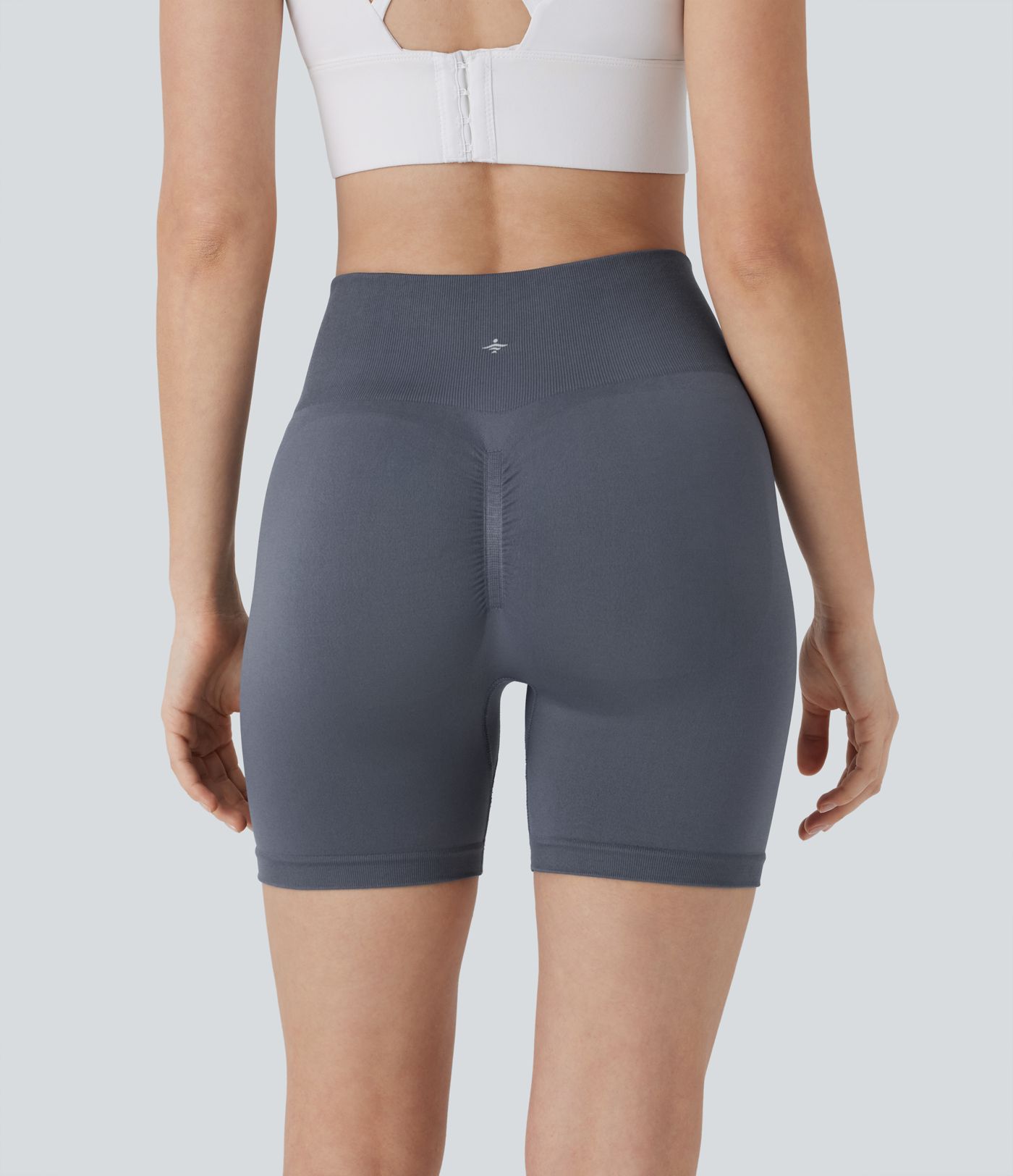 OneForm Seamless Flow High Waisted Scrunch Yoga Biker Shorts 5''