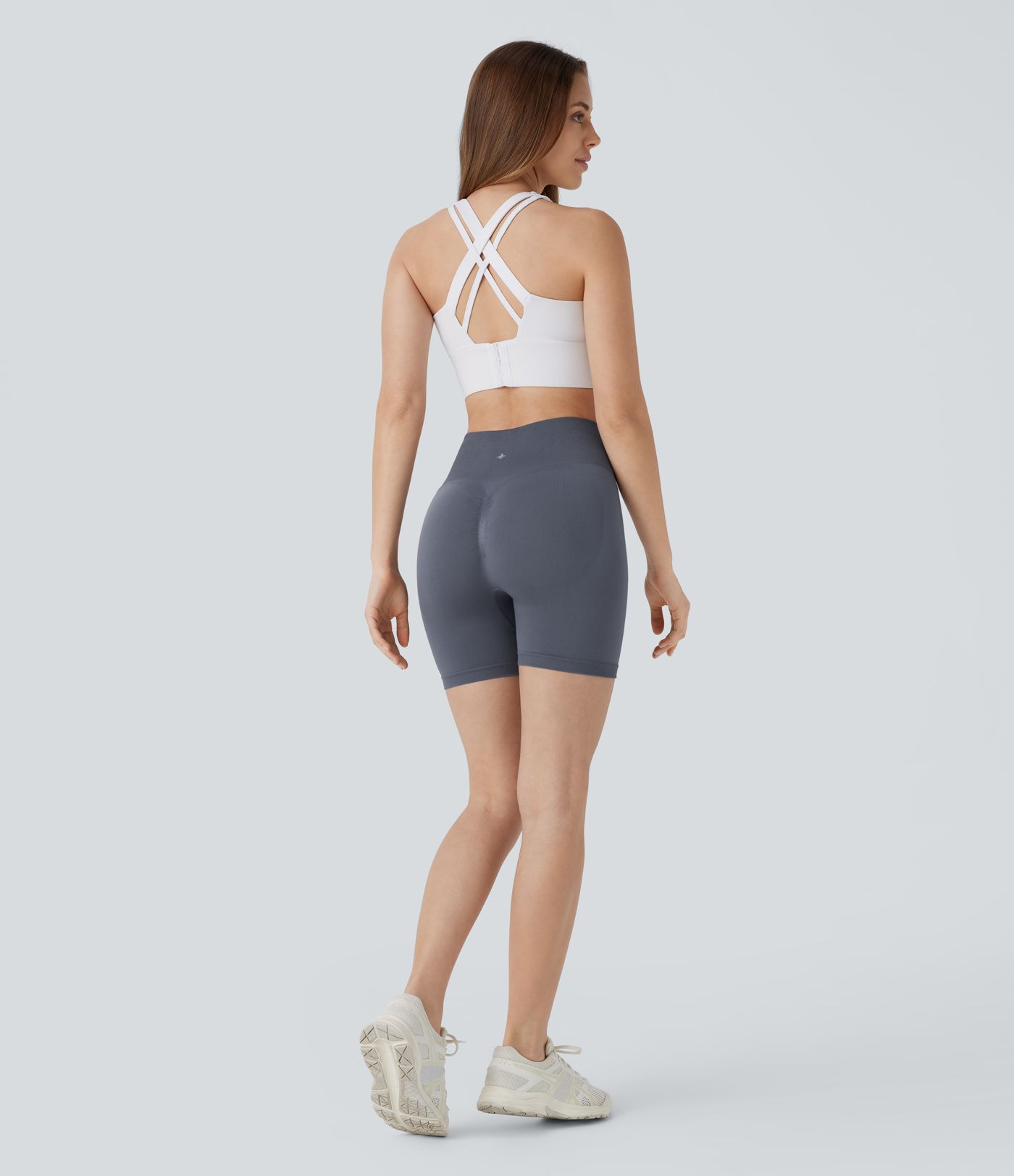 OneForm Seamless Flow High Waisted Scrunch Yoga Biker Shorts 5''