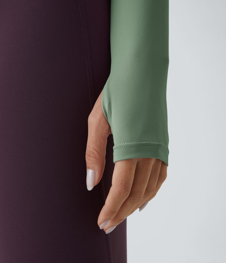 In My Feels schlichtes, kurz geschnittenes Sporttop mit Daumenloch