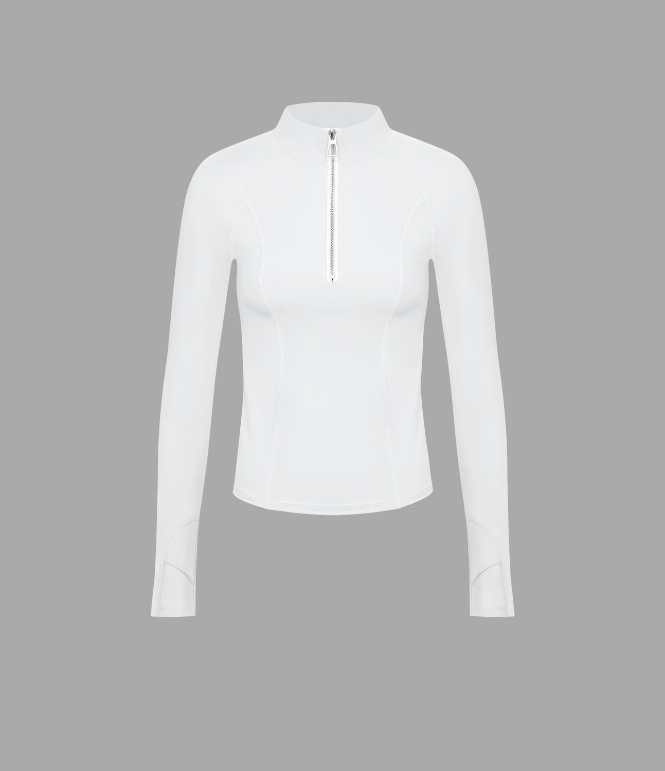 Softlyzero™ Plush Top deportivo yoga media cremallera agujeros para pulgares