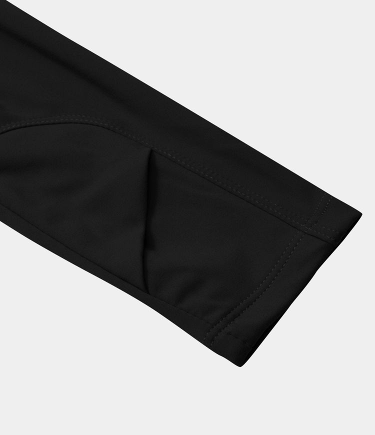 Softlyzero™ Plush Top deportivo yoga media cremallera agujeros para pulgares