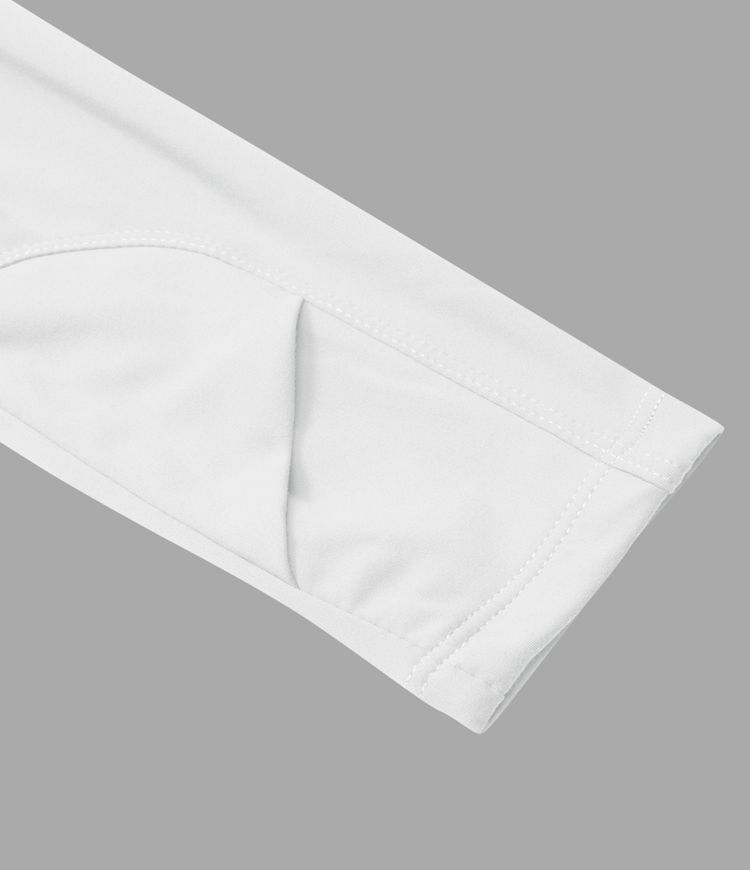 Softlyzero™ Plush Top deportivo yoga media cremallera agujeros para pulgares