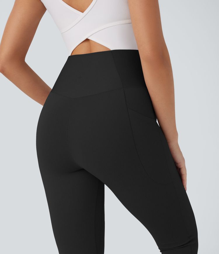 SoftlyZero™ Super High Waisted Crossover Pocket 7/8 Yoga Maternity Leggings-UPF50+