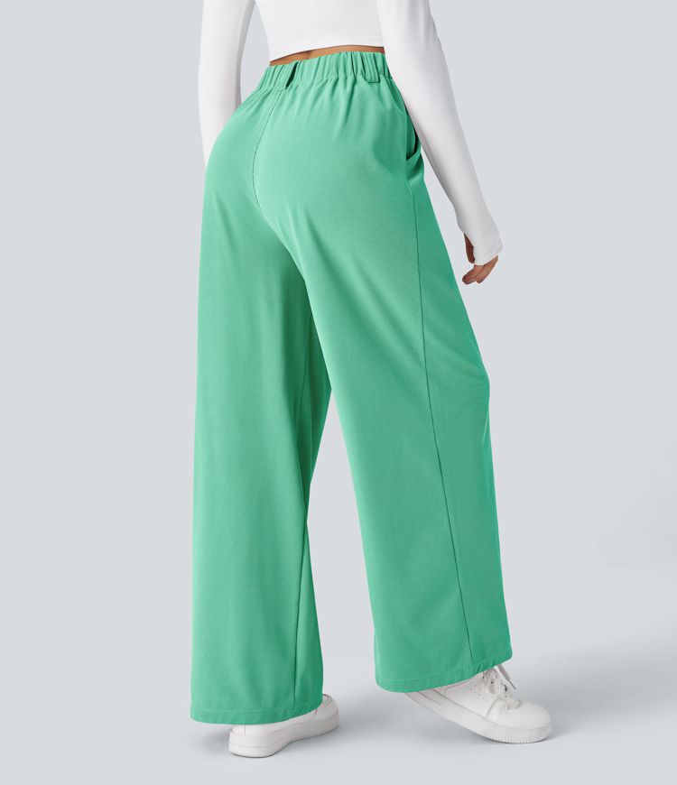 Halara Flex™ High Waisted Pocket Wide Leg Waffle Work Pants