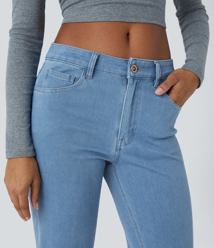 Halara Flex™ Mid Rise Pockets Casual Bootcut Jeans