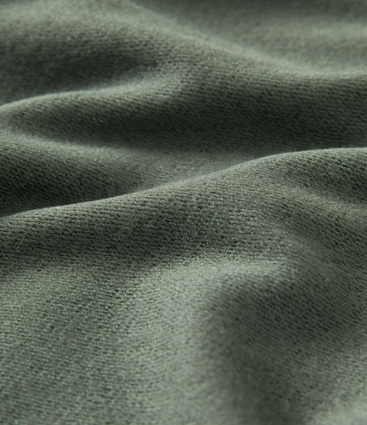 Sudadera salón polar cuello V abertura pulgar dobladillo acanalado dividido