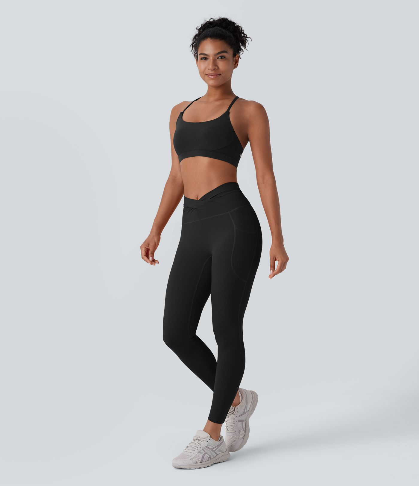 Halara UltraSculpt™ High Waisted Twisted Crossover Side Pocket Yoga Leggings