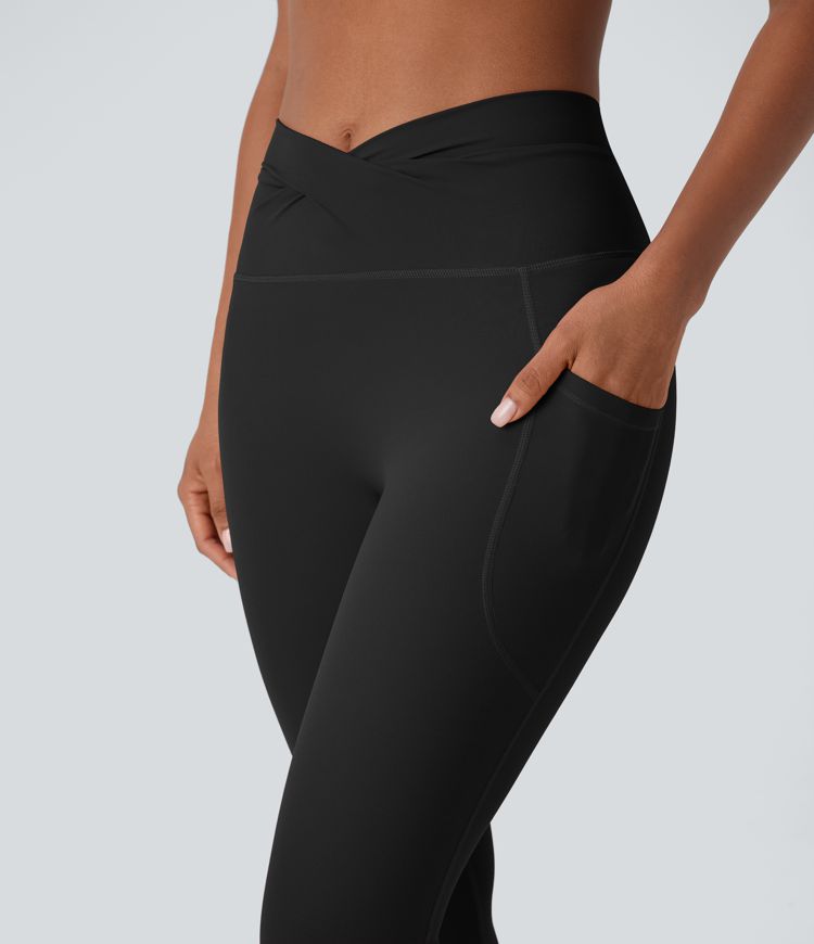 Halara UltraSculpt™ High Waisted Twisted Crossover Side Pocket Yoga Leggings