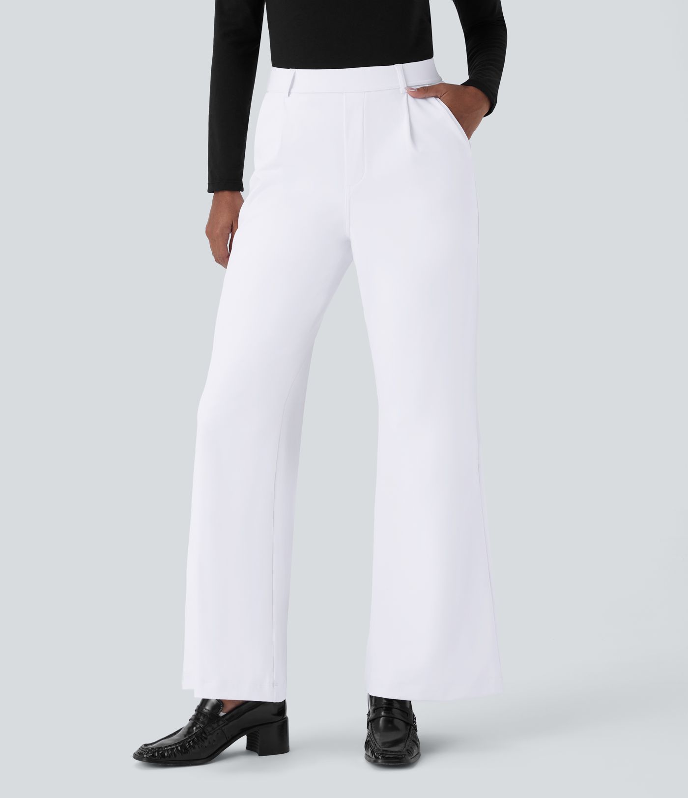 Pantalon tailleur évasé taille haute Halara Flex™ DayStretch avec poches