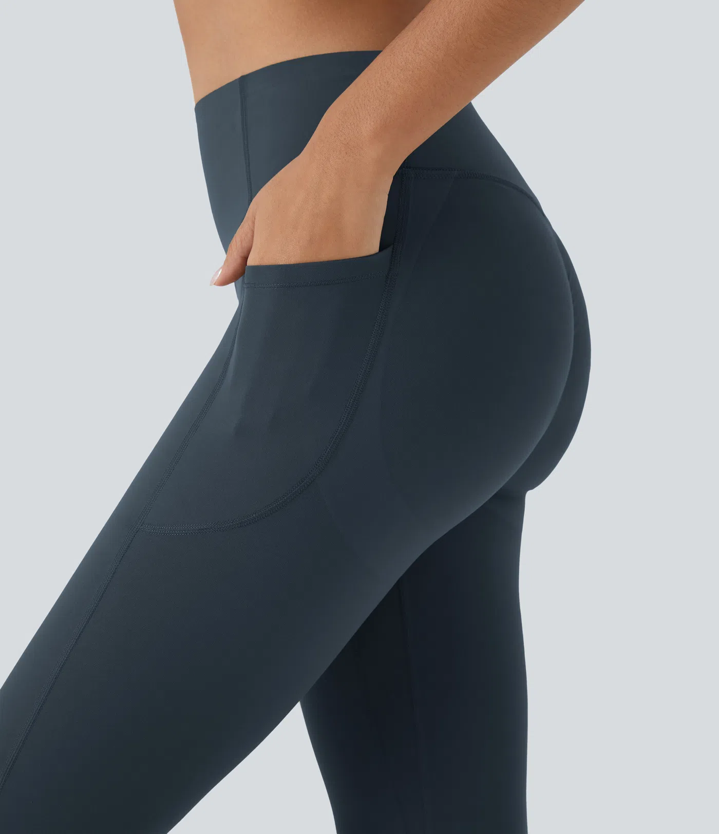 Halara UltraSculpt™ - Formende Capri-Workout-Leggings mit hohem Bund, Seitentaschen, Booty-Scrunch und Bauchkontrolle -Po-Lifting