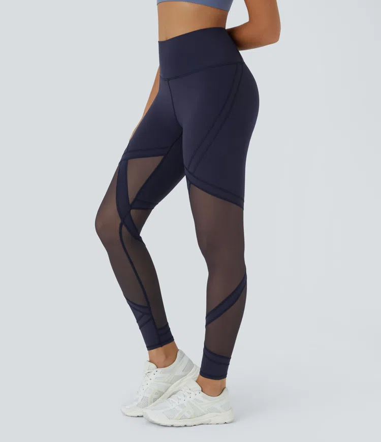 Softlyzero™ Mesh Yoga Leggings compared to high-waisted