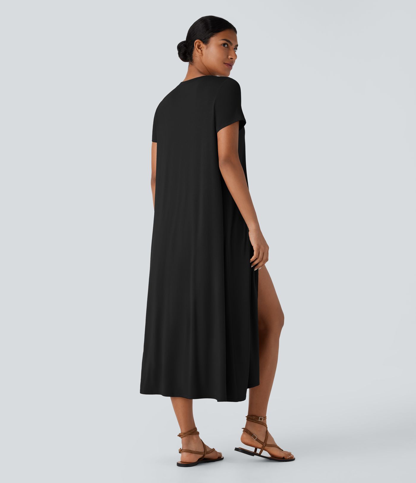 Crossover-topp med fållkant, lång