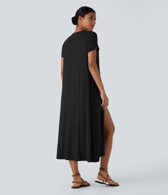 Crossover-topp med fållkant, lång