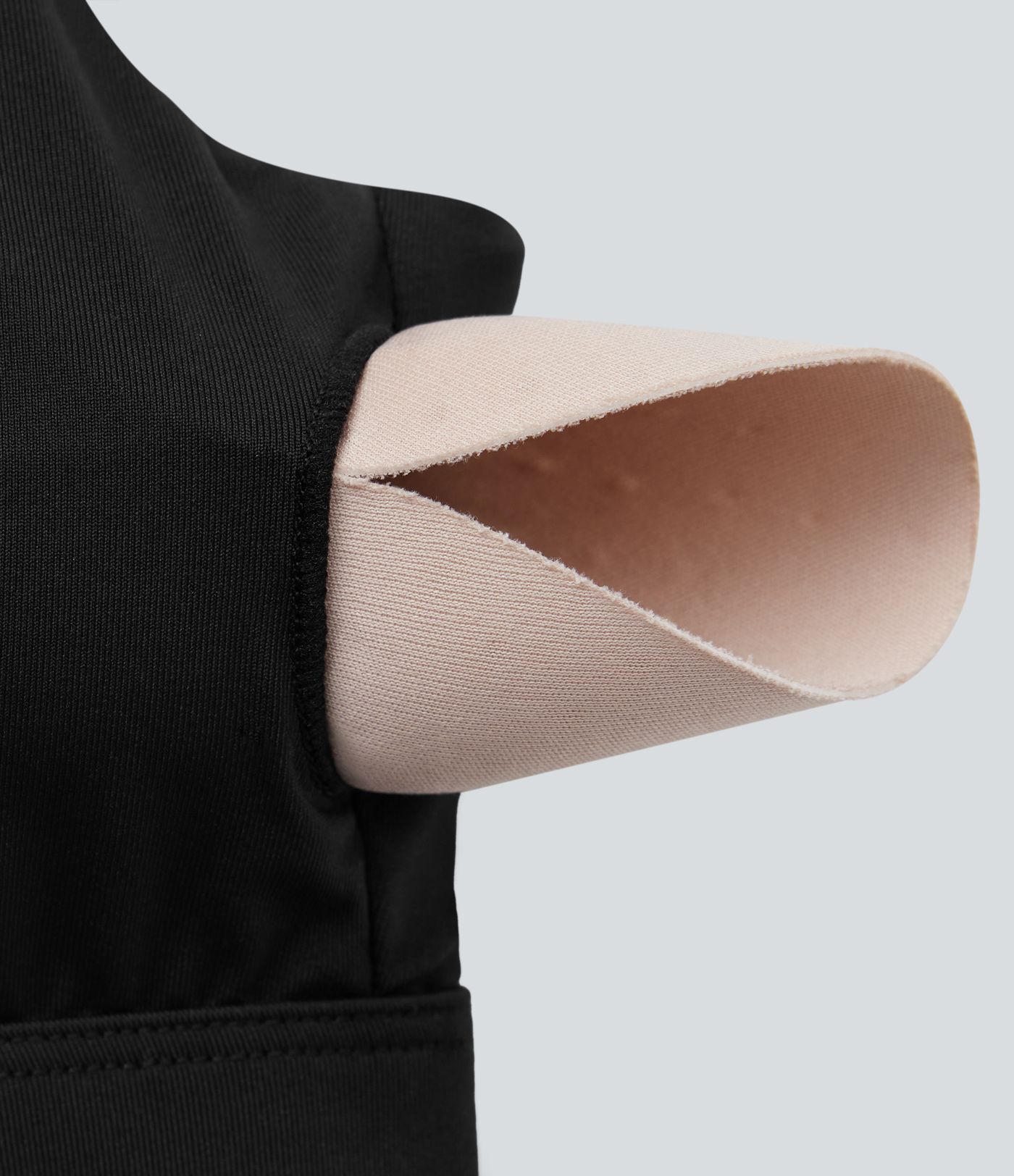 Ruched Stripe Cropped  Yoga Sports Top