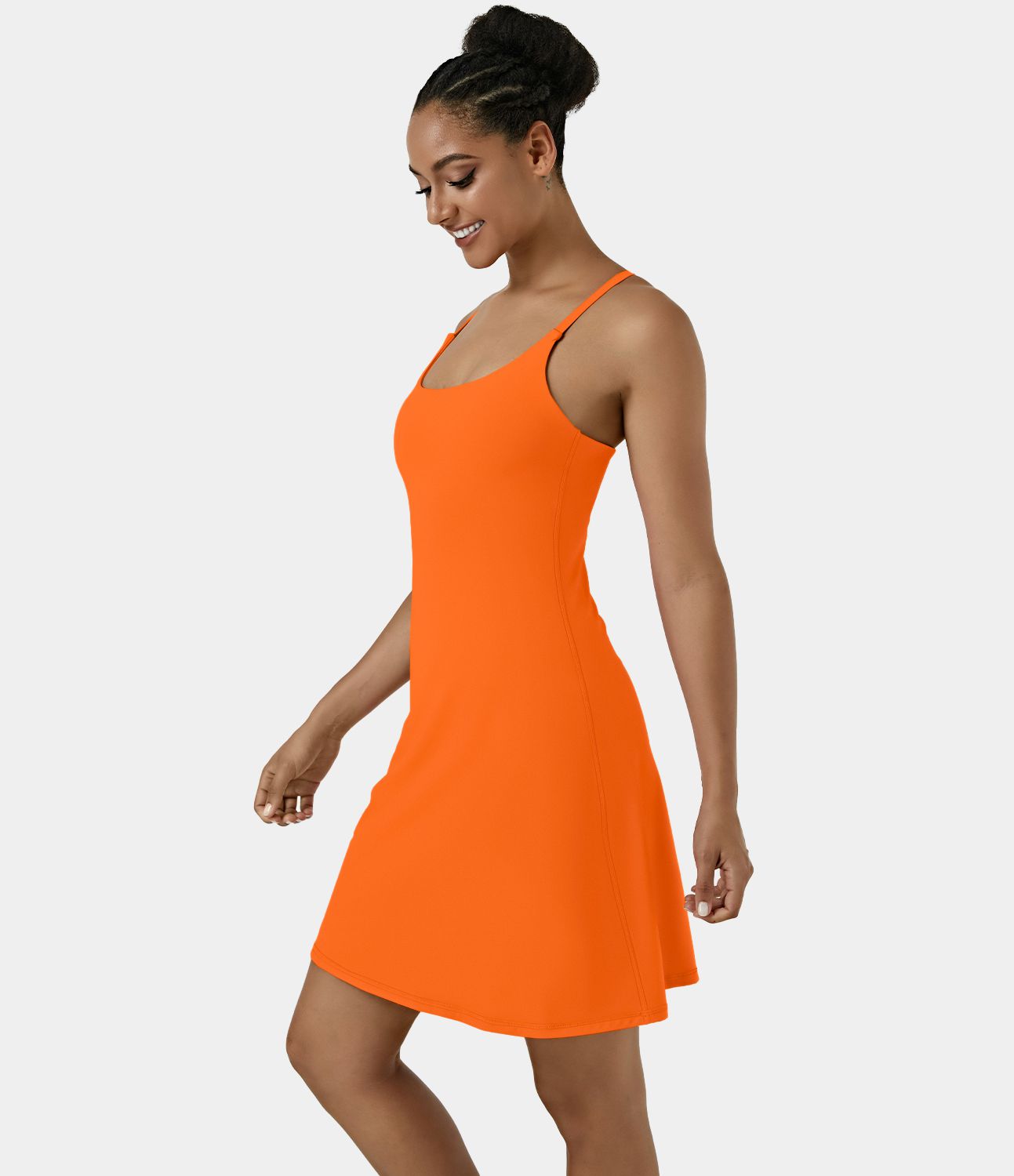 SoftlyZero™ Airy Cut Out 2-in-1 Pocket Cool Touch Longer Active Dress-UPF50+