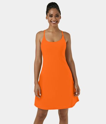 SoftlyZero™ Airy Cut Out 2-in-1 Pocket Cool Touch Longer Active Dress-UPF50+