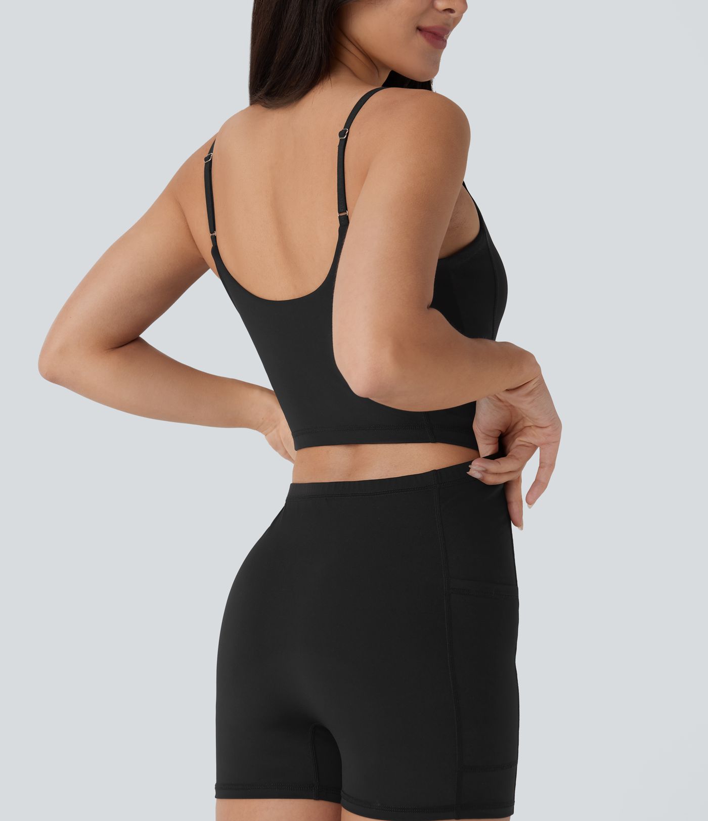 Sleeveless Pocket Mini 2-piece Set Mesh Yoga Active Dress-Easy Peezy