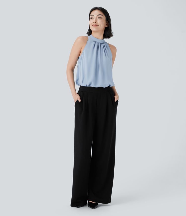 Anahtarlık Sırtlı Kolsuz Kavisli Etek İş Bluzu