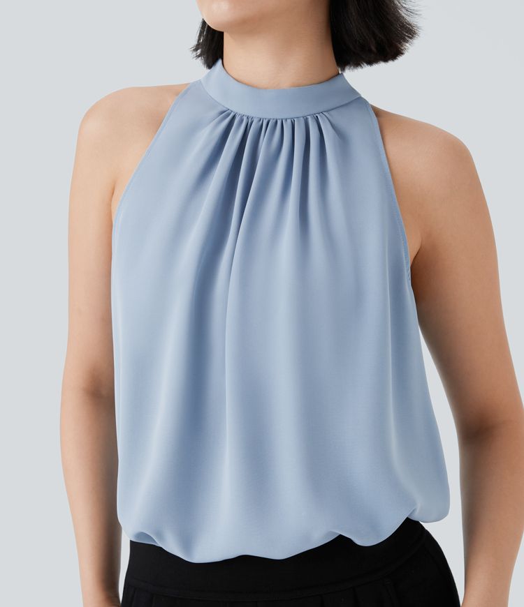 Anahtarlık Sırtlı Kolsuz Kavisli Etek İş Bluzu