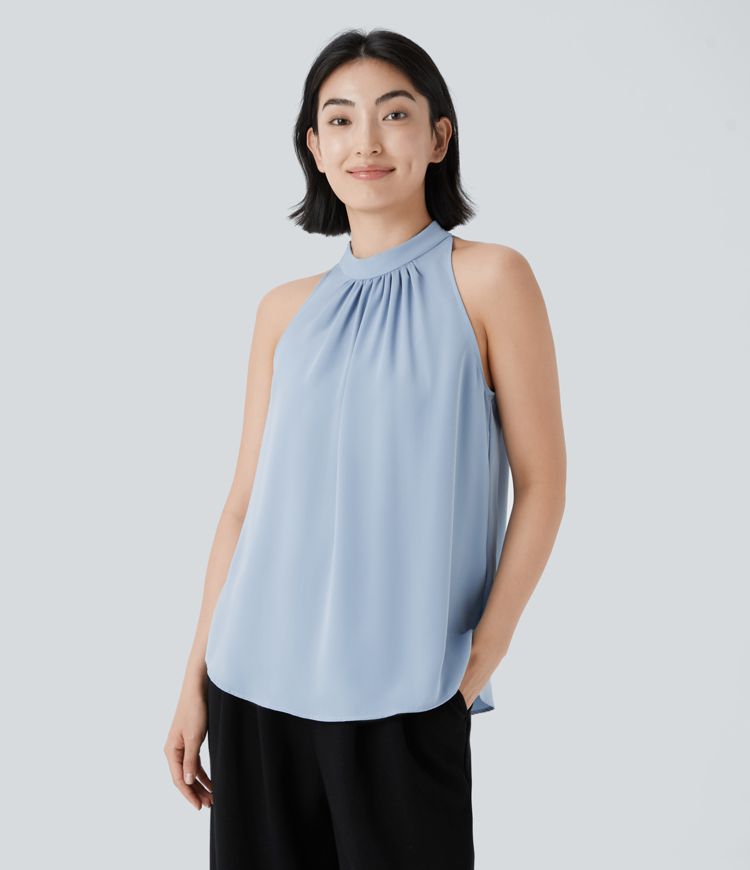 Anahtarlık Sırtlı Kolsuz Kavisli Etek İş Bluzu