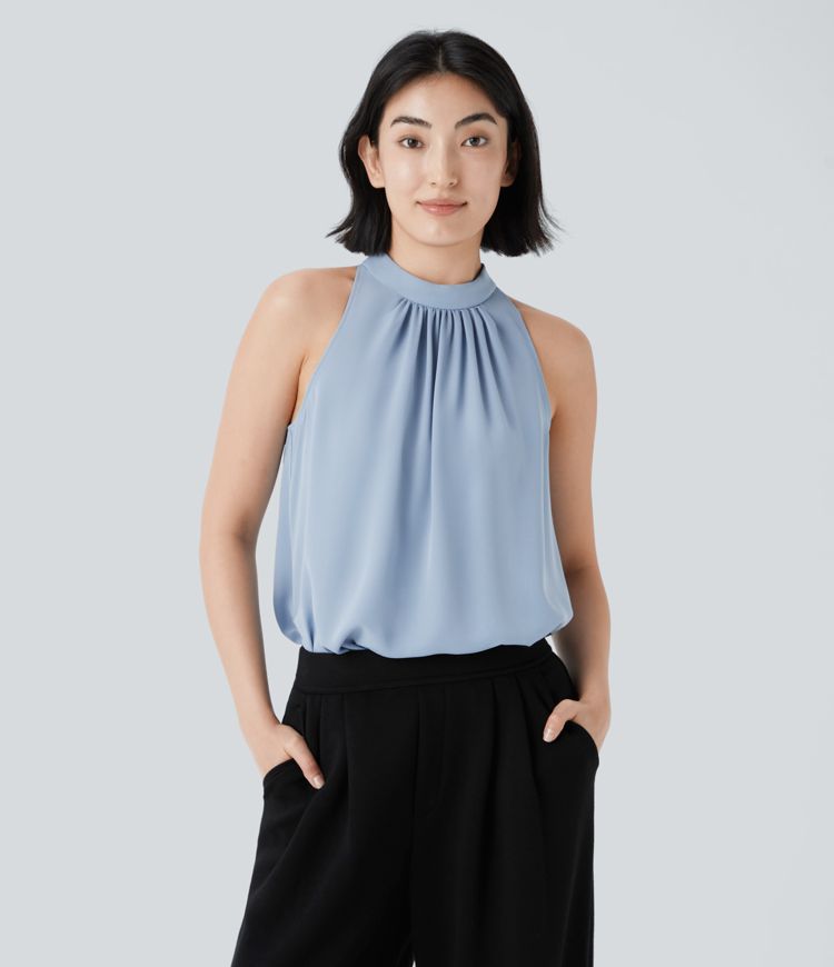 Anahtarlık Sırtlı Kolsuz Kavisli Etek İş Bluzu