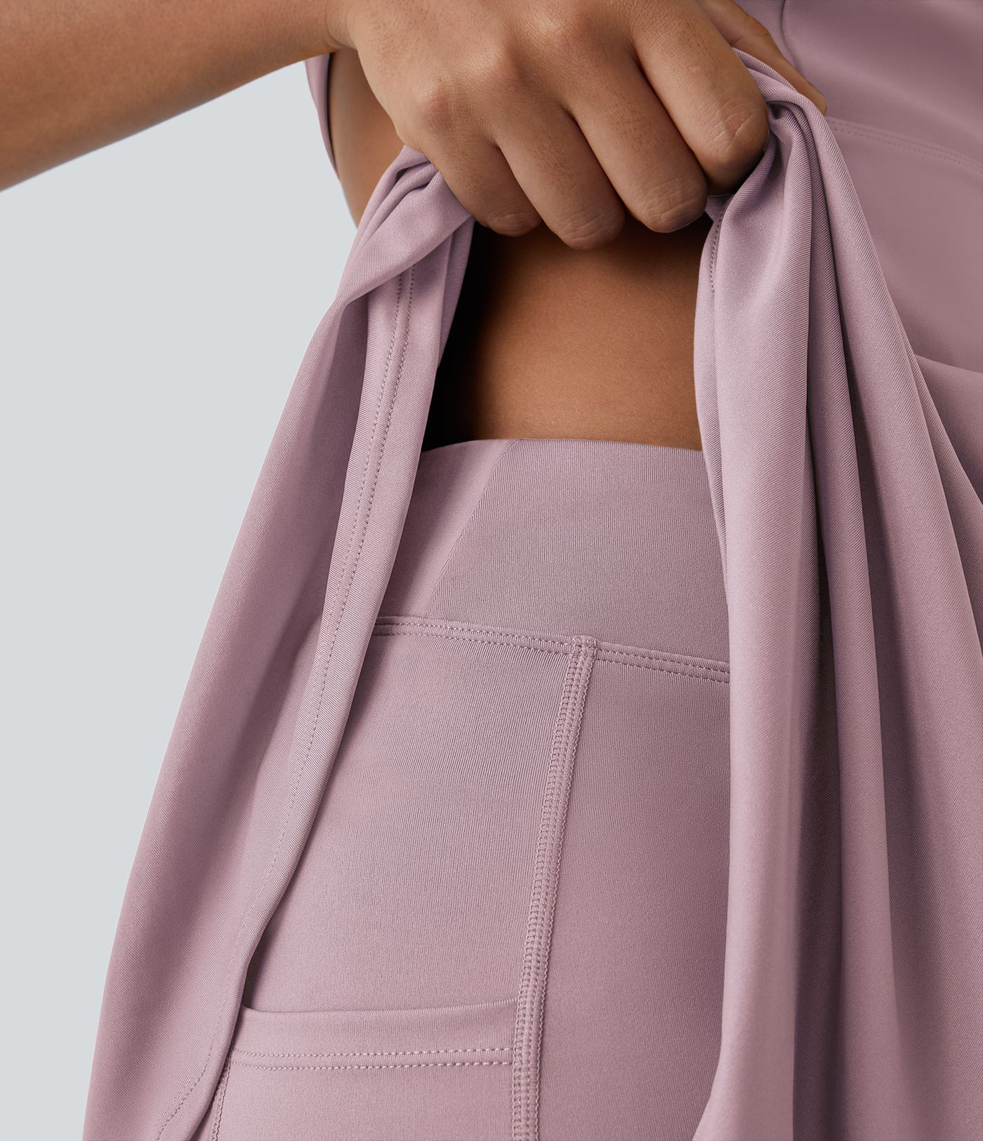 Rückenfreies, schlichtes, ausgestelltes, zweiteiliges Barre-Balletttanzkleid mit Schnürung-Venus