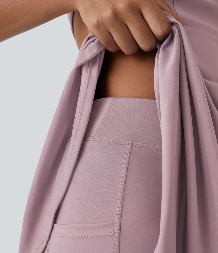 Rückenfreies, schlichtes, ausgestelltes, zweiteiliges Barre-Balletttanzkleid mit Schnürung-Venus