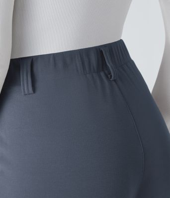 Pantalon de Travail Évasé à Taille Haute avec Poches Halara Flex™ en Gaufré