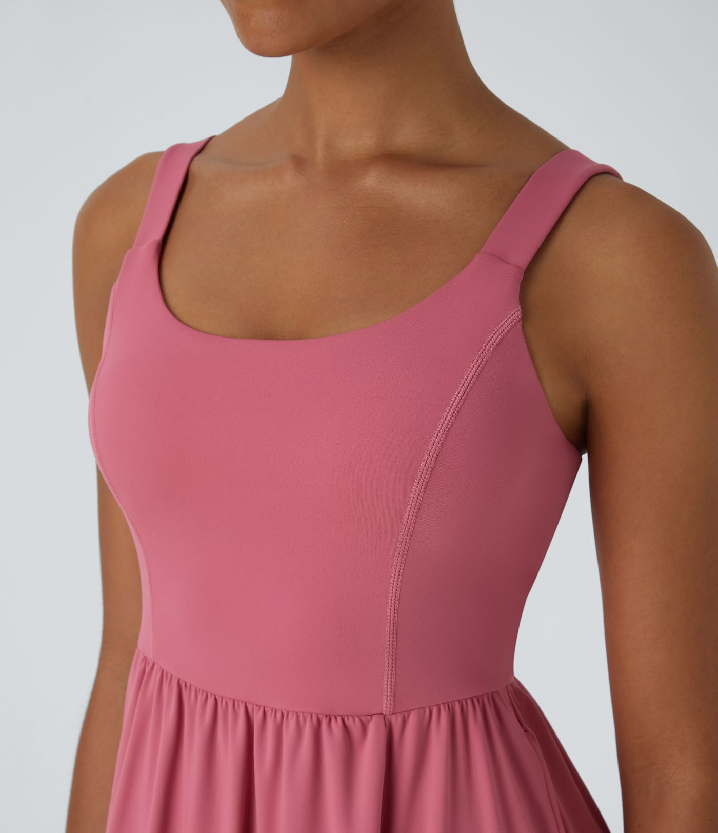 Padded Midi Casual Dress A-C Cups