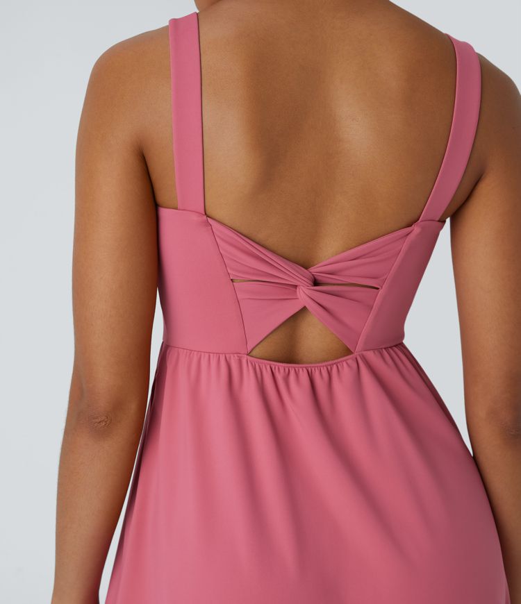 Padded Midi Casual Dress A-C Cups