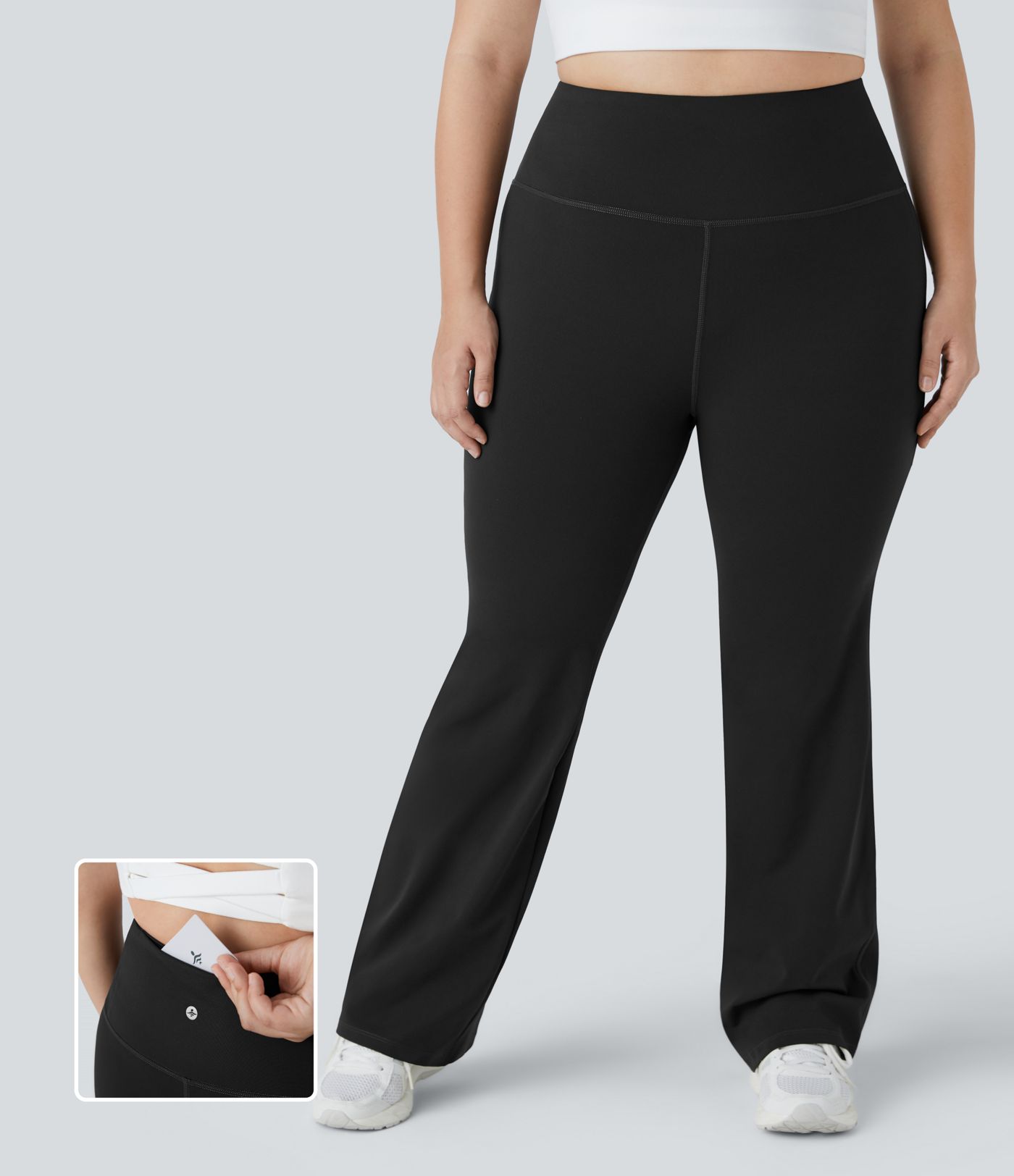 DayStretch High Waisted Pocket Plain Plus Size Leggings