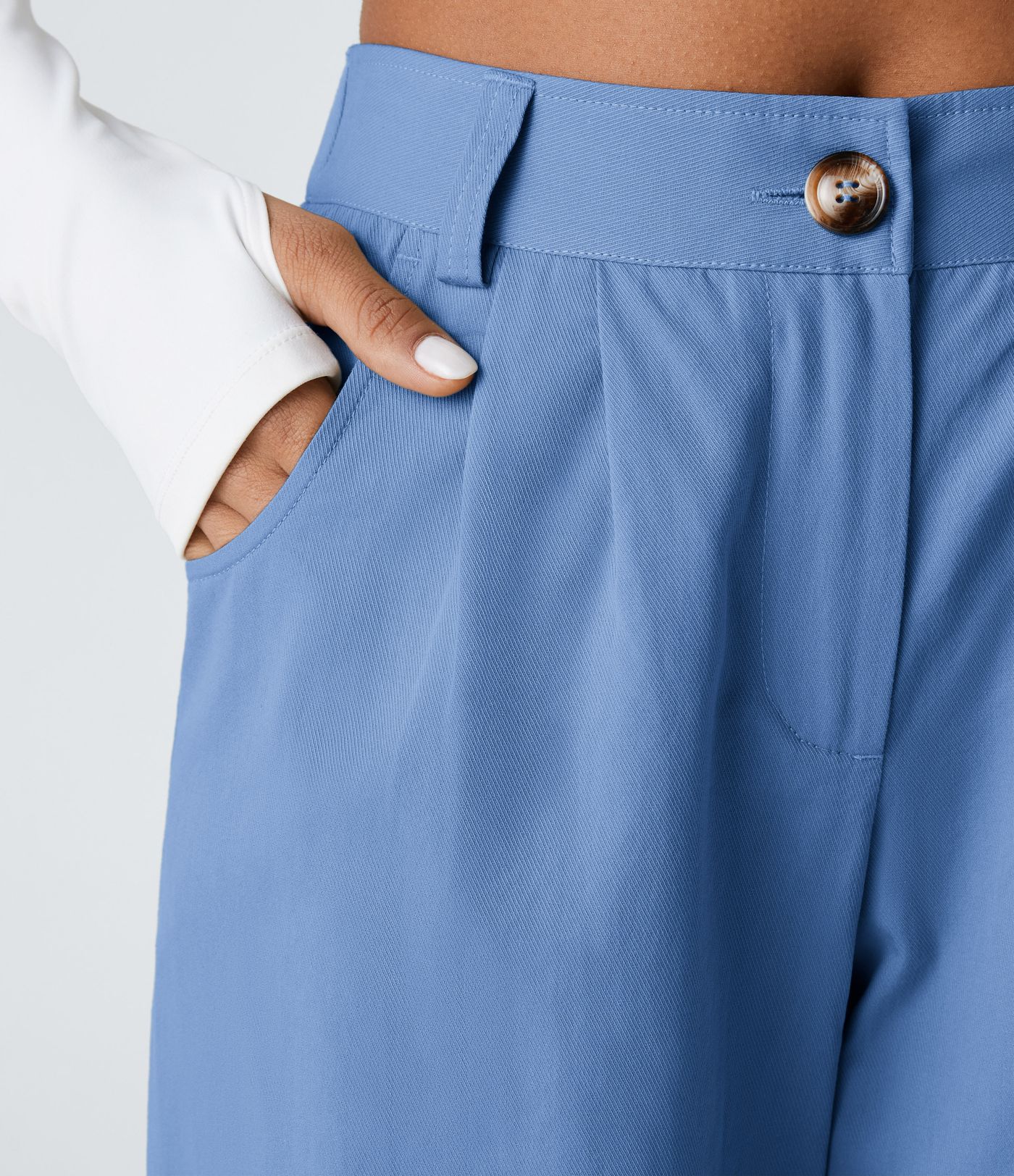 Jogging Coton Casual Mi-Hauteur Boutonnés Fermeture Éclair Poche Latérale  